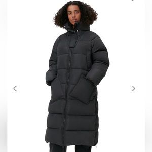 BLACK GANNI OVERSIZED TECH PUFFER COAT IN SIZE L/XL. Only worn a couple times!